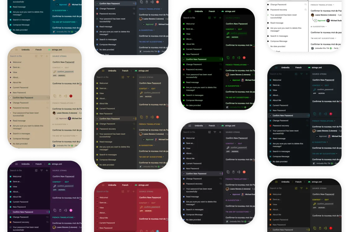 Crowdin editor themes